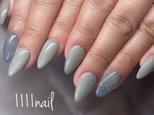 イチイチイチイチネイル(1111nail)/くすみカラー×フラッシュ♪
