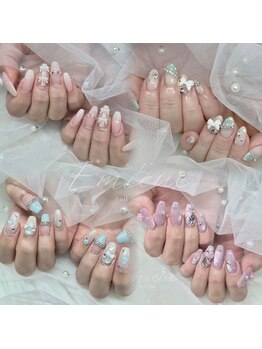 エミュー(Emieux)の写真/韓国ネイルやワンホンネイルで可愛いが叶う！指先を彩るトレンドデザインを提案◎