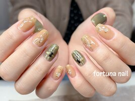 パラジェル　チェック柄ネイル