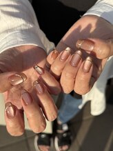ネイルズキュー(NAILS CUE)/秋ネイル/ブラウン/テラコッタ