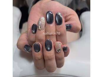 ナナハチ(78)/マグネット×結晶風ミラーアート