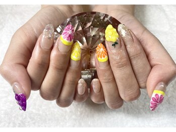 ダブルムーンビューティフル(DOUBLEmoonBeautiful)/爽やかフルーツネイル♪