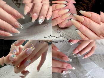 アトリエ トゥーレ(atelier tule)の写真/【短いお爪でも長さ出し可能】スカルプだから爪を補強しながら長さを出せる《フィルイン/パラジェル推奨》
