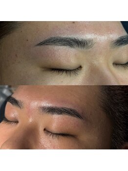 メンズ眉毛サロンラボ 池袋東口店/今流行りの太めのストレート紹介