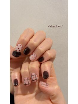 ラトリエジッタ(L atelier JITTA)/ショートバレンタインネイル