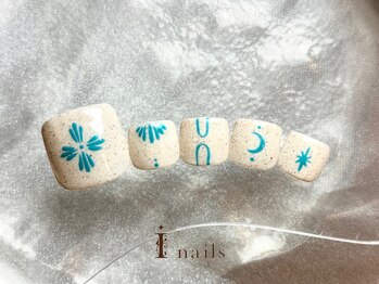 アイネイルズ 町田店(I nails)/ブルーモロッカンネイル10480円
