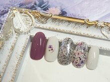 グリッター(GLITTER)/押し花ネイル