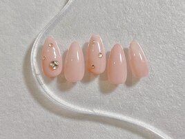 シンプルネイル　キレイめ　春