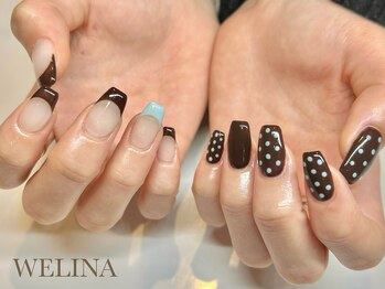 バレンタインネイル