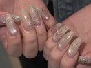 フラワー転写ネイル