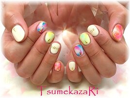 ★タイダイ★ショートネイル★