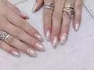 ホワイトマーメイドネイル