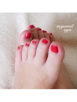 たゆ ネイル(たゆnail)/フットワンカラーネイル