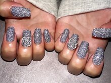 エムスラッシュ ネイル センター北店(M.SLASH)/キラキラフラッシュネイル☆