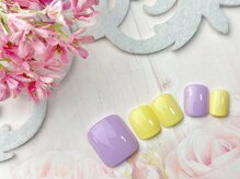 ネイルサロン&スクール ジーナ(GINA)/パープル×イエロー