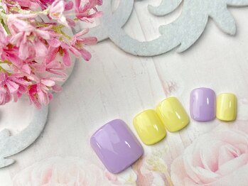 ネイルサロン&スクール ジーナ(GINA)/パープル×イエロー