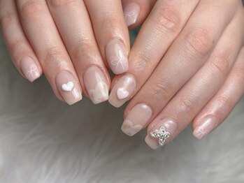 ウニ 立川(uni.)/小花柄ネイル