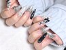 ◆長さ出し10本！パーツ付け放題/シンプルアート