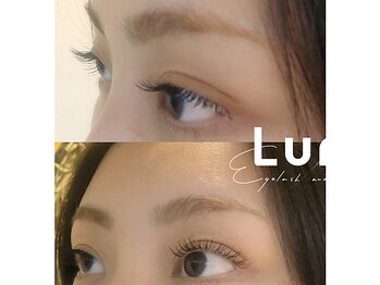 ルナ(Luna)の写真/根元から立ち上げ自まつげを長くみせる☆自然に映える仕上がり◎パリジェンヌ¥6600～/まつげパーマ¥5500～