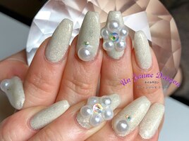 【自爪ネイル】パールネイル