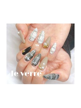 ルヴェール 久屋公園(le verre)/ツイード　黒　ホワイト　パール