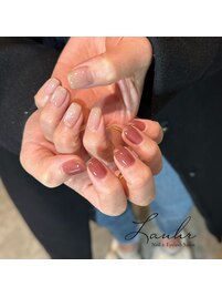 アシンメトリー＊くすみボルドー