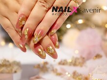 ネイリックス アヴェニール(NAILX avenir)/ゴールドニュアンスフラワー