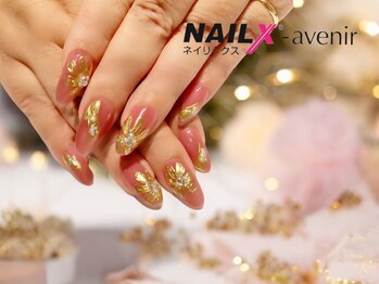 ネイリックス アヴェニール(NAILX avenir)/ゴールドニュアンスフラワー