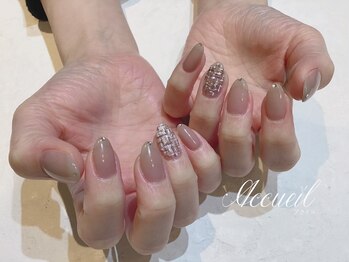 アクイユ 銀座店(ACCUEIL)/もこもこツイードネイル