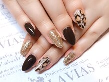 プロフェッショナル ネイルサロン ラヴィアス(LAVIAS)/【ジェル】ワンカラ＋アート２本