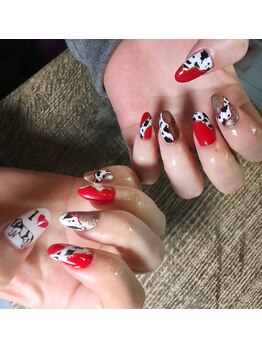 爪屋べっぴん堂/牛柄×リアル牛