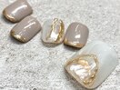 ゴールド アクセント ネイル