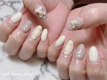 ネイル ファンシーファング(nail_fancy_fang)/くまちゃん　ブランケットネイル