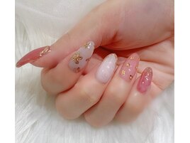 ピンクネイル・お花デザイン
