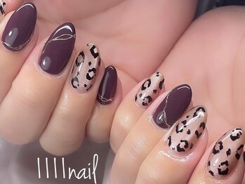 イチイチイチイチネイル(1111nail)/マグレオパ×深みボルドー♪