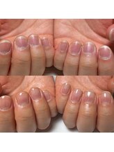 アティックネイルアトリエ(attic nail atelier)/自爪育成スタートから1ヶ月後