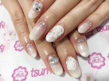 ネイルサロン 爪吉/３Dのお花で特別感を味わう♪