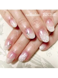 雪の結晶ネイル！