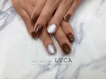ネイルアトリエルカ(nail atelier LUCA)/W-400 ブラウン×マグネット