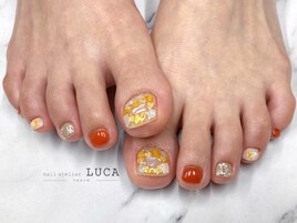 W-819 フット夏色シェルネイル