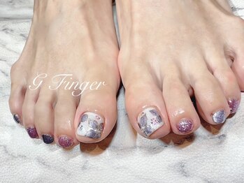 ジーフィンガー 大井町店(G Finger)/紫陽花フットネイル♪