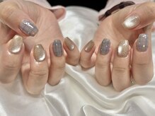 ムーンネイル(moon nail)/チェックネイル