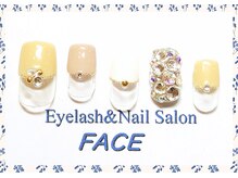 アイラッシュアンドネイルサロン フェイス(Eyelash&NailSalon FACE)/ハンド定額ネイル　￥7.500