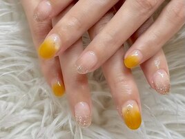 ニュアンスネイル/イエロ-ネイル