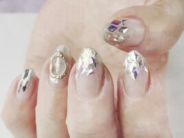 クリアベースのネイル