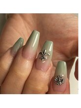 ネイルサロン ラシーヌ(Racine)/手書きフラワーネイル