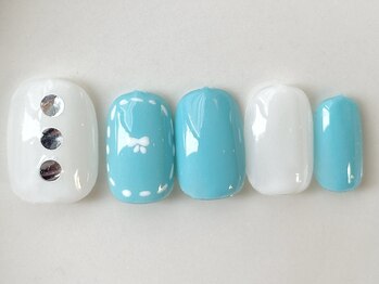 カラ ネイル 中津店(calla nail)/リボンとホログラム