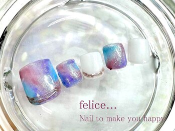 ネイルサロン フェリーチェ(felice)/【定額フットネイル】¥9000