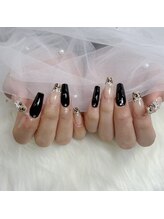 福松学園/ヒョウ柄ストーンフレンチ★