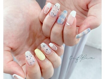 ネイルサロン ティフィン(tiffin)/～チェック柄ネイル～
